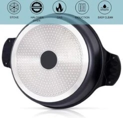 Tajine Agadir Inductie Arabisch Design Non-stick Shining Black -Merkloos Winkel 1200x1145 2