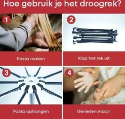 YUGN Pasta Droogrek RVS En Pastarek Inklapbaar - Pasta Droger Voor Oa Spaghetti En Is Vaatwasserbestendig - Met Gratis E-Book - Ruim 10 Armen Van 19 Cm En Hoogte Van 32cm - Cadeau Tip 14 YUGN Pasta Droogrek RVS En Pastarek Inklapbaar - Pasta Droger Voor Oa Spaghetti En Is Vaatwasserbestendig - Met Gratis E-Book - Ruim 10 Armen Van 19 Cm En Hoogte Van 32cm - Cadeau Tip -Merkloos Winkel 1200x1146 2