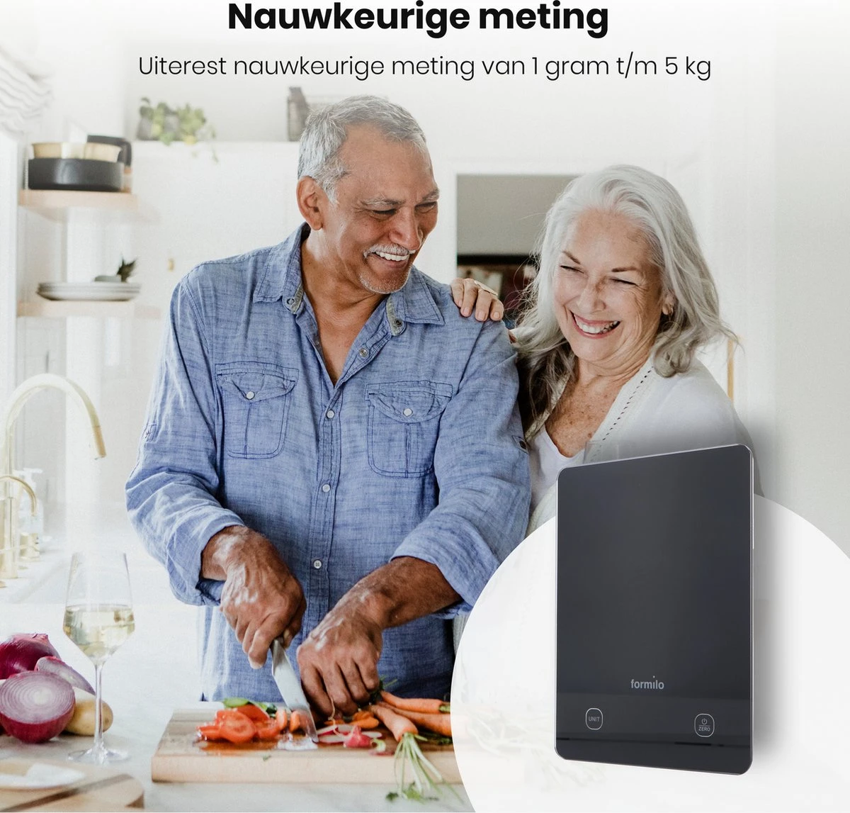 Formilo Digitale Precisie Keukenweegschaal - Weegschaal Keuken Met Tarra Functie - 1gr Tot 5kg - Inclusief Batterijen - Zwart 3 Formilo Digitale Precisie Keukenweegschaal - Weegschaal Keuken Met Tarra Functie - 1gr Tot 5kg - Inclusief Batterijen - Zwart - Afbeelding 3