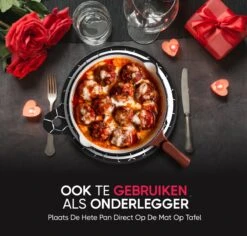 Bakersfield® 4x Inductie Beschermingsmatten - Inductie Mat - Onderzetter - Kookplaat Beschermer - Panbeschermer - Tot 250° - Zwart -Merkloos Winkel 1200x1147 21