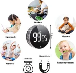 Merkloos Digitale Kookwekker Zilver Van METU-Online - Smart Timer - LED Display - Magnetisch Met Handige Draaiknop - Barbecue Kookwekker Magneet - BBQ Wekker 17 Merkloos Digitale Kookwekker Zilver Van METU-Online - Smart Timer - LED Display - Magnetisch Met Handige Draaiknop - Barbecue Kookwekker Magneet - BBQ Wekker -Merkloos Winkel 1200x1148 7