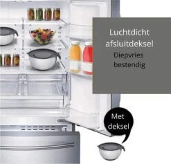 W&Z® Mengkommen Met Deksel - Beslagkom RVS - Siliconen Bodem - 12-delig - Stapelbare Saladekommen - Luchtdichte Deksels - Verstelbare Raspen - Mengkom RVS Met Maataanduiding - Spatel - Garde -Merkloos Winkel 1200x1150 11