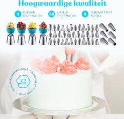 Merkloos Taart Decoratie Bakset - 236 Delig - Spuitzak Met Spuitmondjes - Taartplateau - Taartvorm - Taarttopper -Merkloos Winkel 1200x1150 12
