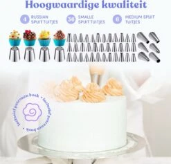 Merkloos Taart Decoratie Bakset - 407 Delig - Spuitzak Met Spuitmondjes - Taartplateau - Taartvorm - Taarttopper 14 Merkloos Taart Decoratie Bakset - 407 Delig - Spuitzak Met Spuitmondjes - Taartplateau - Taartvorm - Taarttopper -Merkloos Winkel 1200x1150 15