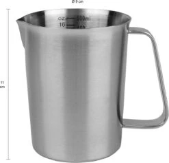 Krumble Maatbeker Met Schenktuit - Maatbekers - Meetbeker Voor Koken En Bakken - Maatkan - Kookgerei - Mengbeker - Blender Beker - RVS - 500 Ml - 9 X 9,5 X 11 Cm (lxbxh) - Zilver -Merkloos Winkel 1200x1151 11