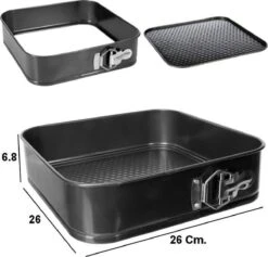 Merkloos Decopatent® Vierkante Springvorm Bakvorm - Ø26 Cm - Vierkant - Metaal - Bakvorm - Cakevorm - Taartvorm 15 Merkloos Decopatent® Vierkante Springvorm Bakvorm - Ø26 Cm - Vierkant - Metaal - Bakvorm - Cakevorm - Taartvorm -Merkloos Winkel 1200x1151 17