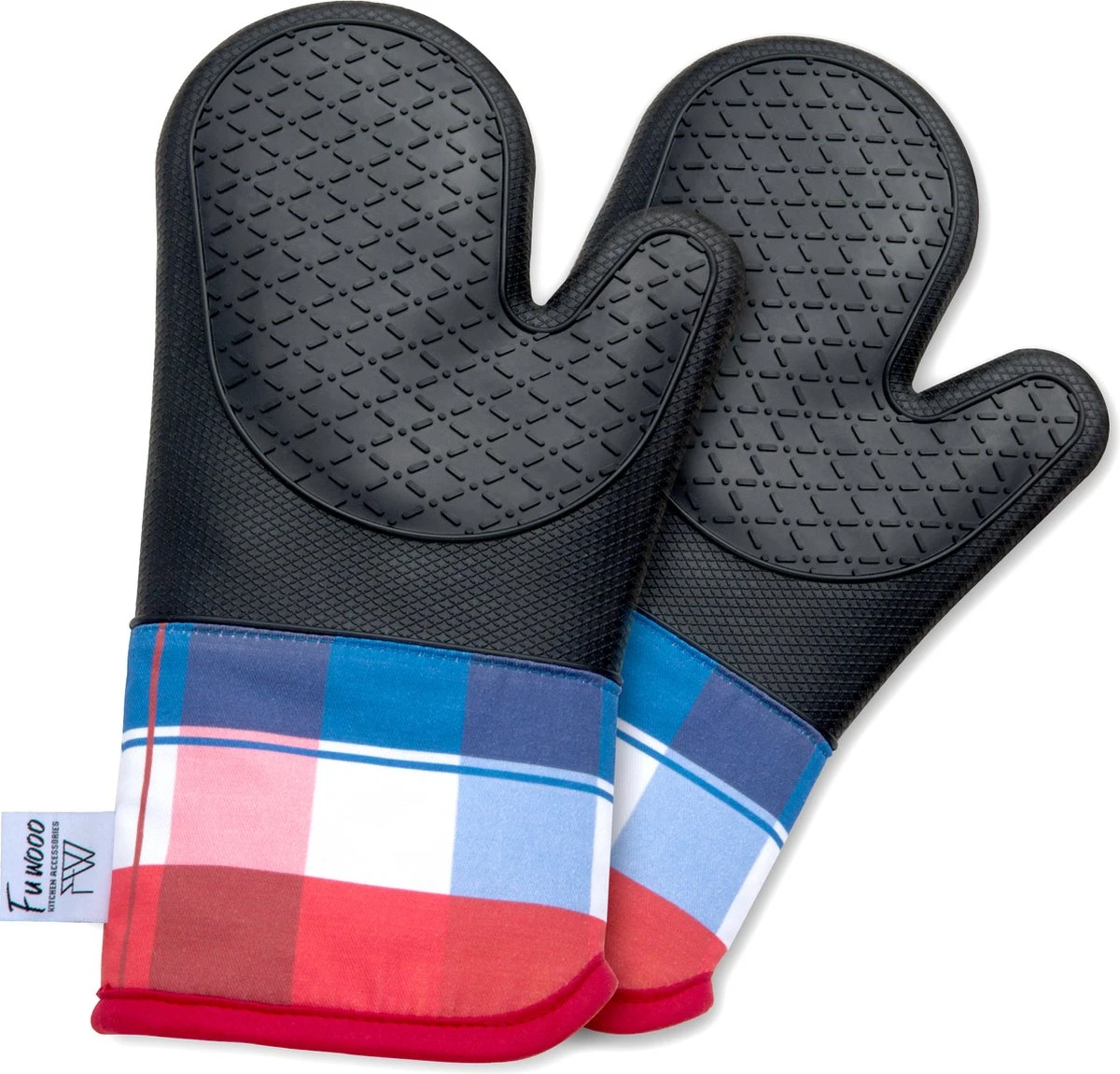 Fuwooo® Ovenwanten - Ovenhandschoenen - Siliconen - BBQ - Max 230°C 1 Fuwooo® Ovenwanten - Ovenhandschoenen - Siliconen - BBQ - Max 230°C