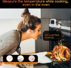 Aigostar 2-in-1 Magnetische Digitale Kern Thermometer Met Keuken Timer Alarm -0-250 Graden Celcius - Magnetische Vloeistof/Vlees Temperatuurmeter Met Meetsonde Draad & Kook Timer -Merkloos Winkel 1200x1152 10