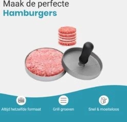 ProudProducts Hamburgerpers Met 100 Wax Papiertjes – Hamburgermaker – Hamburger Pers - BBQ Accesoires - RVS -Merkloos Winkel 1200x1152 8