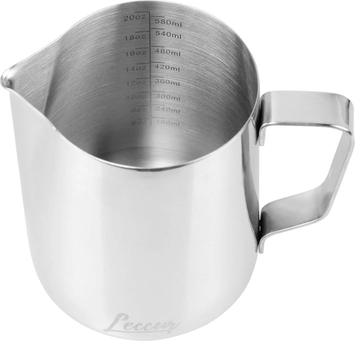 Leccur Barista Melkkan - Melkkannetje RVS - Melkopschuimkan 600ml 4 Leccur Barista Melkkan - Melkkannetje RVS - Melkopschuimkan 600ml - Afbeelding 4