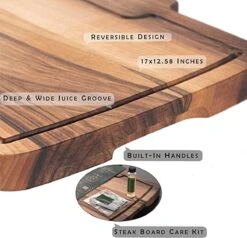 Walnoot Snijplanken - Hout - Grote Dikke Walnoten Snijplank (43 X 30 Cm) - Omkeerbare Grote Houten Snijplank - (met Hout Olie En Doek) -Merkloos Winkel 1200x1154 11