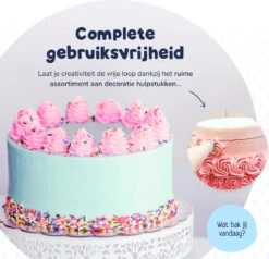 Perow Taarten Bak Set - Luxe XXL 237 Delig Set - Bakset Kinderen - Decoratie Set - Taarten En Cake Versieringen - Draaibaar Plateau - Herbruikbare Spuitzak - Cupcake Vormpjes -Merkloos Winkel 1200x1154 15