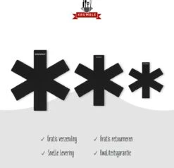 Krumble Panbeschermer 20/30/38cm Set Van 3 / Voor Tussen De Pannen / Beschermset - Zwart -Merkloos Winkel 1200x1154 23