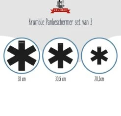 Krumble Panbeschermer 20/30/38cm Set Van 3 / Voor Tussen De Pannen / Beschermset - Zwart -Merkloos Winkel 1200x1154 24