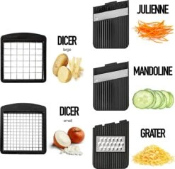 Mmoods Luxe Mandoline - Groentesnijder Voor Keuken - Keukensnijder Voor Groenten En Fruit - Groentesnijder - 19 Instelbare Raspen - Uiensnijder - Spiraalsnijder - Frietsnijder -Merkloos Winkel 1200x1155 19