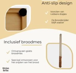 Merkloos Kitchen Seven, Broodsnijder Hulpmiddel, Bamboe Broodplank, Brood Snijden Handmatig, Inclusief Gratis Broodmes -Merkloos Winkel 1200x1155 26