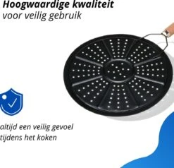 Vlamverdeler - Sudderplaat - Inductie Plaat - Warmteverspreider - Metaal - Voor Gas En Elektrisch - Zwart - 22 Cm -Merkloos Winkel 1200x1155 34
