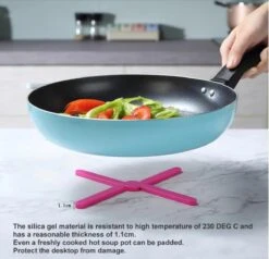 ZijTak - 6 Kleurige Onderzetters - Pannenonderzetter - Pannen En Potten - Opvouwbaar - Silicone - Keuken - Antislip - Onderzetter - Pannenlap - Hitte Bestendig - Plooibaar - Hip Design - Praktisch Opblooibaar - Duurzaam - Afwasbaar -Merkloos Winkel 1200x1155 35