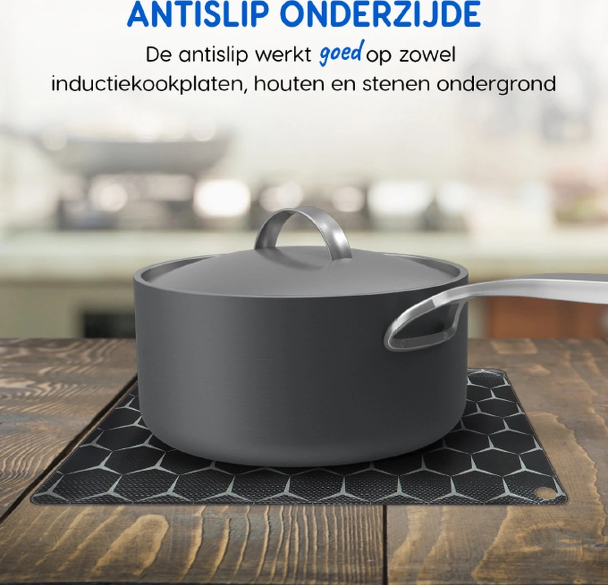 Dykemann® Inductie Beschermingsmatten / Panbeschermers - 2x Rechthoek & 2x Rond XL - Anti-slip & Bescherming Tot 240° - Kookplaat Beschermer - Inductie Matten - Zwart 8 Dykemann® Inductie Beschermingsmatten / Panbeschermers - 2x Rechthoek & 2x Rond XL - Anti-slip & Bescherming Tot 240° - Kookplaat Beschermer - Inductie Matten - Zwart - Afbeelding 8