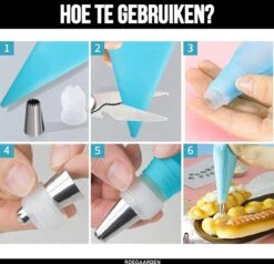 Spuitzak Met Spuitmondjes | Herbruikbaar | 14 Spuitmondjes | Blauw -Merkloos Winkel 1200x1157 10