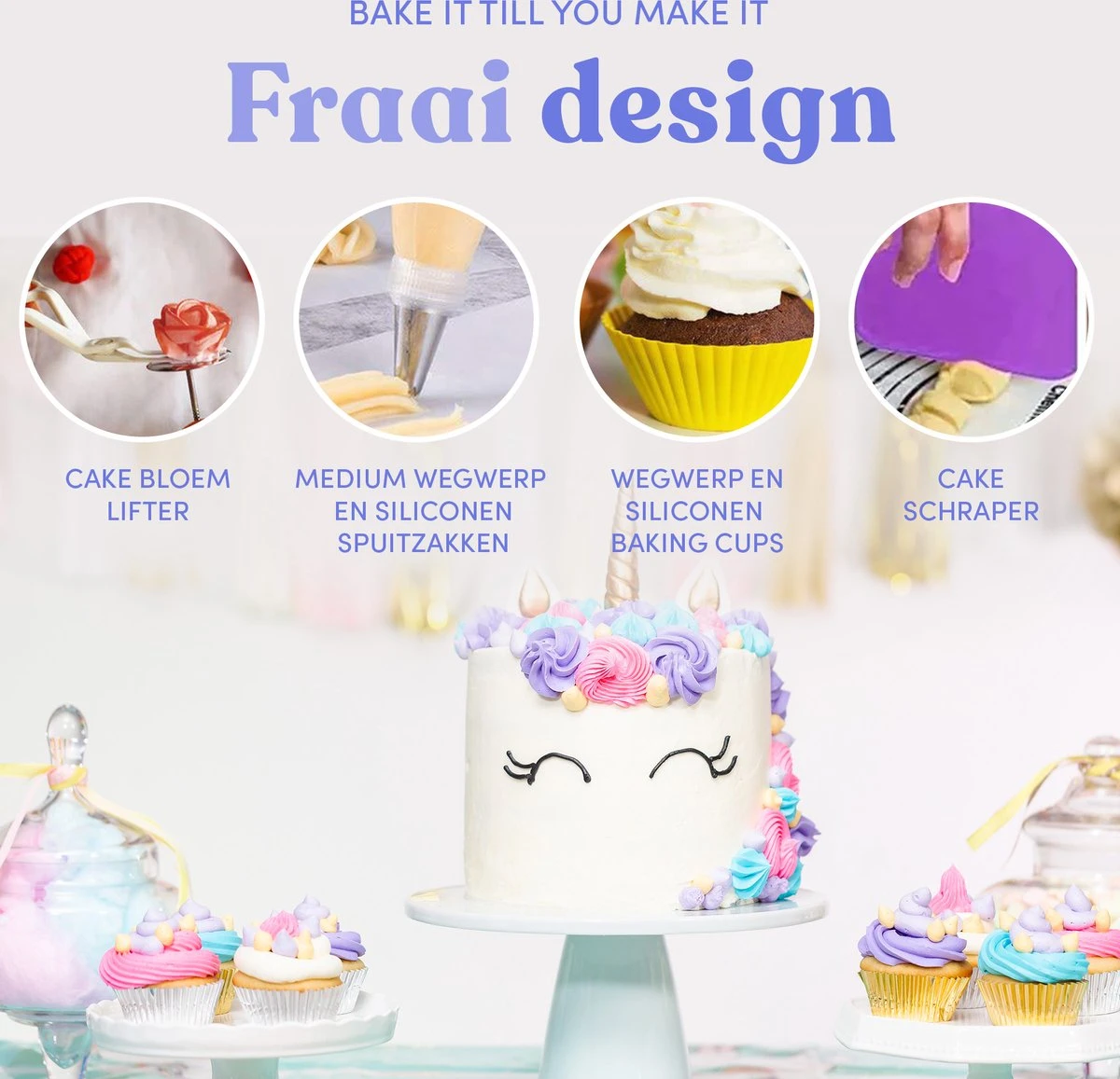 Merkloos Taart Decoratie Bakset - 407 Delig - Spuitzak Met Spuitmondjes - Taartplateau - Taartvorm - Taarttopper 4 Merkloos Taart Decoratie Bakset - 407 Delig - Spuitzak Met Spuitmondjes - Taartplateau - Taartvorm - Taarttopper - Afbeelding 4