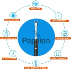Merkloos Papillon - Lange Elektrisch Aansteker - USB Oplaadbaar - Flexibele Aansteker - Gasfornuis - Kaarsjes - BBQ - Zwart -Merkloos Winkel 1200x1158 13