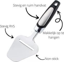 Merkloos, Kaasschaaf- Kaasschaaf Voor Harde Kaas-Kaasschaaf Voor Oude Kaas - Kaasschaaf Voor Jonge Kaas - Multifunctionele Kaasschaaf - Vaatwasser Bestendig - Kaasschaaf Zwart - RVS- 230 X 82 Mm- Keukengerei- Keuken Accessoires -Merkloos Winkel 1200x1161 10