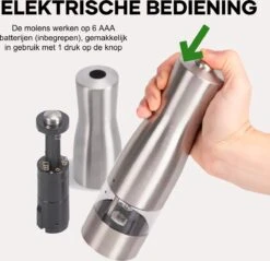 Pepermolen - Peper En Zoutmolen Set - Elektrisch - Inclusief Batterijen En Accessoires -Merkloos Winkel 1200x1161 11
