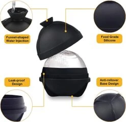 Perfecte Mega Ijsballen Set Van 4 Stuks By ATV PERFECTUM - Ø 6 Cm Groot- Ijsblokjesvorm Met Deksel - Ijsblokjesvorm Groot En Rond - Ijsblokjesvorm Silicone - Ijsblokvormen Met Deksel -Merkloos Winkel 1200x1161 12