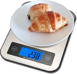 Digitale Precisie Keukenweegschaal - Weegvermogen Tot 10 KG - Incl. Batterijen - Grijs - RVS - Roestvrij Staal -Merkloos Winkel 1200x1161 17