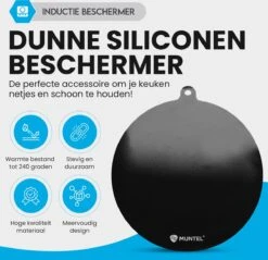 Muntel® Inductie Beschermer – Pannenonderzetter - Set Van 2 - 22CM -Bestendig Tot 240 ºC - Siliconen – Zwart -Merkloos Winkel 1200x1161 24