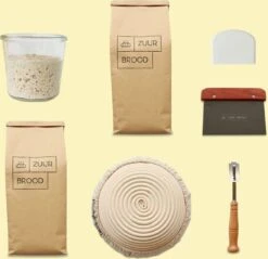 Zuurbrood - Alles In één Zuurdesem Pakket - Zuurdesem Bakken - Verse Zuurdesem Starter - Zuurdesem Brood Bakken