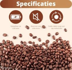 Premium Melkopschuimer Earkings - Melkschuimer Oplaadbaar Met Meegeleverde USB Kabel - Inclusief 2 Opzetstukken - Melkopschuimer Elektrisch Wit -Merkloos Winkel 1200x1163 30