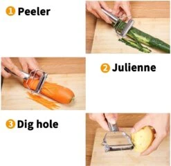 Merkloos Dunschiller - Julienne & Groenteschiller - Groentesnijder - Uiensnijder - Spiraalsnijder - Sliertensnijder - Multifunctionele 10 Merkloos Dunschiller - Julienne & Groenteschiller - Groentesnijder - Uiensnijder - Spiraalsnijder - Sliertensnijder - Multifunctionele -Merkloos Winkel 1200x1166 10