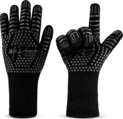 MR. PANACHE Ovenhandschoenen (2 Stuks) - EN407 Certificaat - Tot 500°C - Ovenwanten - Hittebestendige BBQ Handschoenen - Barbecue En Oven Handschoenen