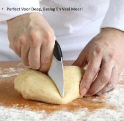 Merkloos Deegschraper - Deegsnijder - Multifunctionele Schraper - RVS – Zwart/Zilver -Merkloos Winkel 1200x1169 15