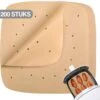 Consumerce® 200 Stuks Bakpapier Voor AirFryer XXL (23cm) – AirFryer Accesoires – AirFryer Bakpapier XXL – AirFryer Bakpapier XL – AirFryer Wegwerp Bakjes - AirFryer Bakpapier 100 Stuks – Heteluchtfriteuse