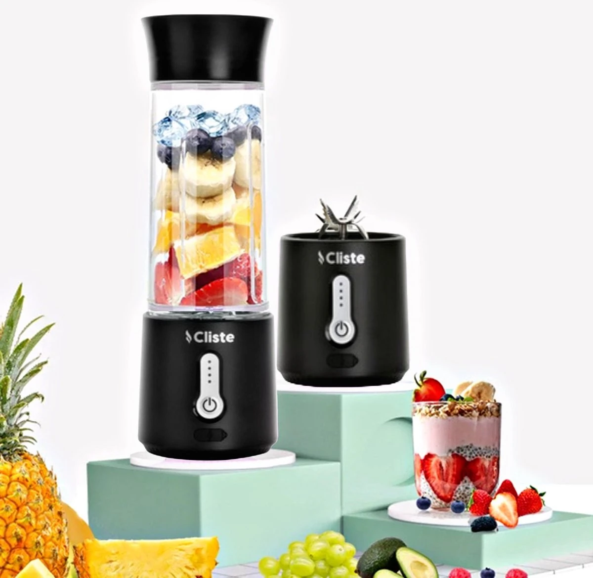 Draagbare Blender - Blender To Go - Portable Smoothie Blender - USB Oplaadbaar - 500 Ml - Roze - Mini Smoothie Maker - USB Oplaadbaar - Fresh Juice Maker - Portable Blender - Roze - Recepten Inbegrepen 6 Draagbare Blender - Blender To Go - Portable Smoothie Blender - USB Oplaadbaar - 500 Ml - Roze - Mini Smoothie Maker - USB Oplaadbaar - Fresh Juice Maker - Portable Blender - Roze - Recepten Inbegrepen - Afbeelding 6