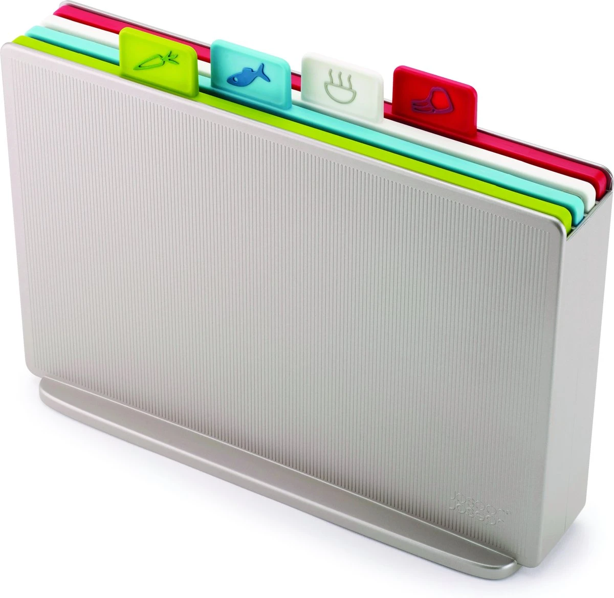 Joseph Joseph Index Snijplankenset - Met Houder - 30x20 Cm - 4 Stuks 1 Joseph Joseph Index Snijplankenset - Met Houder - 30x20 Cm - 4 Stuks
