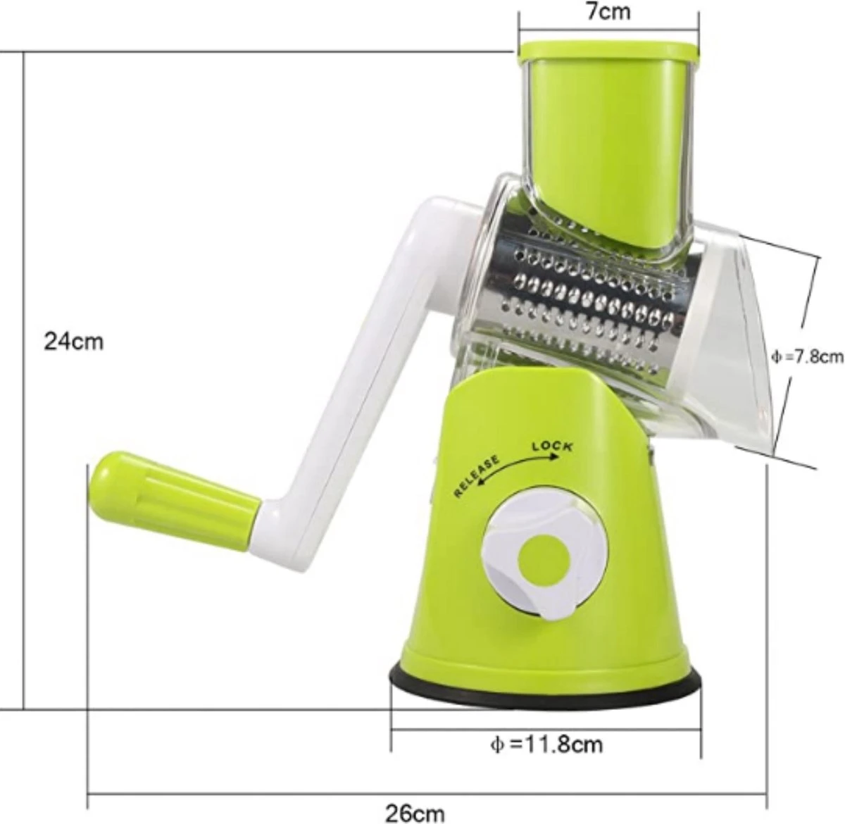 W&Z® Mandoline Groentesnijder- Slicer Dicer - Rasper - Keukensnijder - Vaatwasser Bestendig 7 W&Z® Mandoline Groentesnijder- Slicer Dicer - Rasper - Keukensnijder - Vaatwasser Bestendig - Afbeelding 7