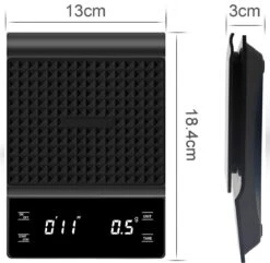 IMTEX - Keukenweegschaal - Koffie Scale - Met Timer - LED Scherm - 3000 Gram - 3 Kilo - Zwart -Merkloos Winkel 1200x1170 21