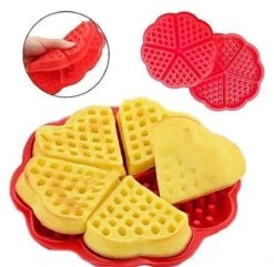 Siliconen Wafelvorm / Wafelijzer – Hartvorm - 5 Wafels - Rood - Wafelmaker -Merkloos Winkel 1200x1171 35