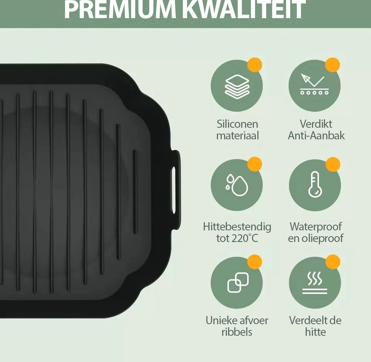 Consumerce® Premium Vierkante Siliconen Bakplaat Voor AirFryer Zwart (18cm) – AirFryer Accesoires – AirFryer Bakjes Siliconen – AirFryer Siliconen Bakje – AirFryer Bakpapier Siliconen – AirFryer Bakpapier XL – AirFryer Bakje AirFryer Bakvorm 4 Consumerce® Premium Vierkante Siliconen Bakplaat Voor AirFryer Zwart (18cm) – AirFryer Accesoires – AirFryer Bakjes Siliconen – AirFryer Siliconen Bakje – AirFryer Bakpapier Siliconen – AirFryer Bakpapier XL – AirFryer Bakje AirFryer Bakvorm - Afbeelding 4