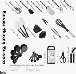 Kookgerei Set - Zwart - 42-delig - Keukengerei -Merkloos Winkel 1200x1172 7