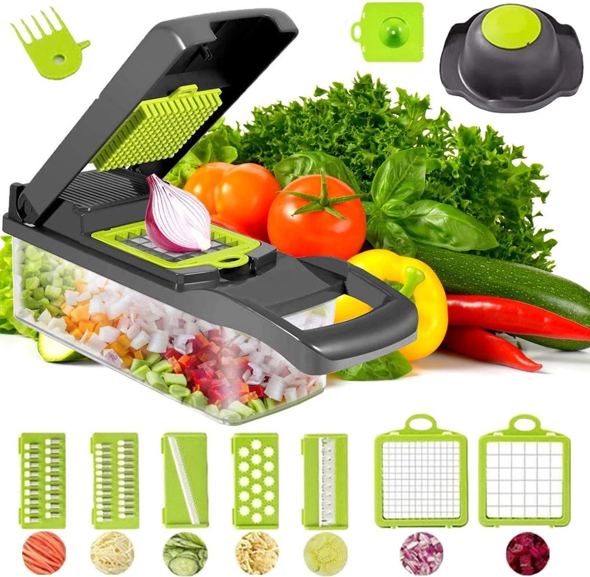 Merkloos Mandoline - Multifunctionele Groentesnijder - Groentesnijder - Keukengerei - Groentesnijder Met Opbergbox - Keukenmandoline - Allessnijder - Snijmachine - Groentehakker - Slicer Dicer - Groen - Groentesnijder Handmatig 1 Merkloos Mandoline - Multifunctionele Groentesnijder - Groentesnijder - Keukengerei - Groentesnijder Met Opbergbox - Keukenmandoline - Allessnijder - Snijmachine - Groentehakker - Slicer Dicer - Groen - Groentesnijder Handmatig