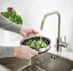 OMID HOME Vergiet - Vouwbaar - Inklapbaar - Grijs / RVS / En Te Gebruiken Als Stoominzet / Pastakoker Met Vergiet / Stoom Vergiet -Merkloos Winkel 1200x1174 10