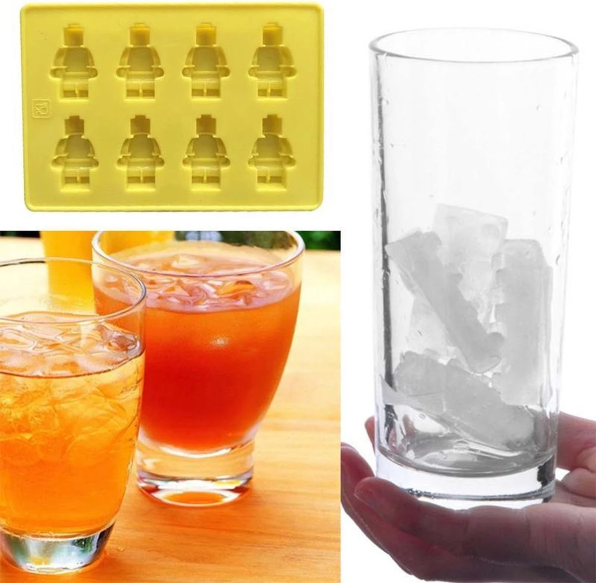 Merkloos Brick Robot Siliconen Ijsbakvormset - 3 Delig 5 Merkloos Brick Robot Siliconen Ijsbakvormset - 3 Delig - Afbeelding 5