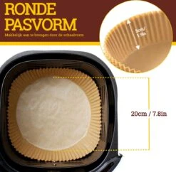 Beyeza Airfryer XL En XXL Bakpapier - Airfryer Accesoires - 20 Tot 23 Cm - Wegwerpbakjes - Papier Bakjes - 100 Stuks -Merkloos Winkel 1200x1175 24