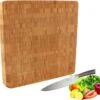 SCHOBERG Bamboe Snijplank | Houten Plank, 40 X 40 X 3 Cm | Bamboe Snijplank Hout | Keukenplank Voor Het Snijden Van Groenten, Fruit Of Vlees
