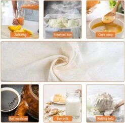 BOTC Kaasdoek - Passeerdoek - 95 X 90 Cm - 2 Stuks -zachte Neteldoek - Passeerdoek - 100% Linnen – Ongebleekt - Micromousseline -Merkloos Winkel 1200x1176 19